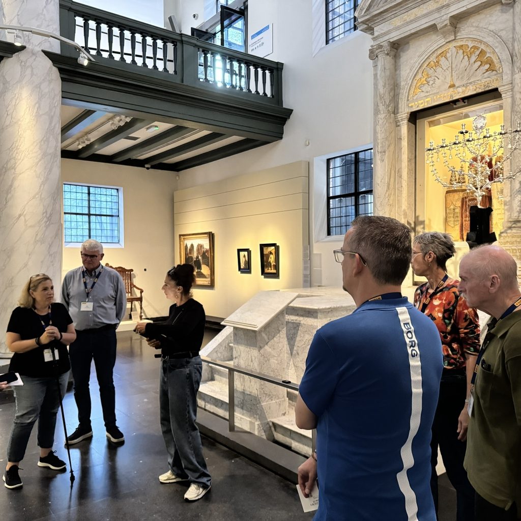 The NYG&B group visiting the Jewish Historical Museum in Amsterdam.